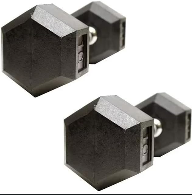 Hex Rubber Encased Dumbbell Weights