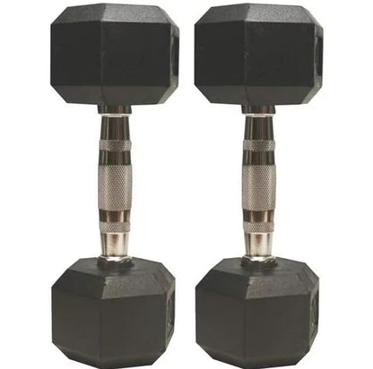 Hex Rubber Encased Dumbbell Weights