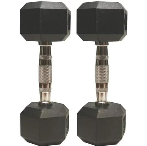 Hex Rubber Encased Dumbbell Weights