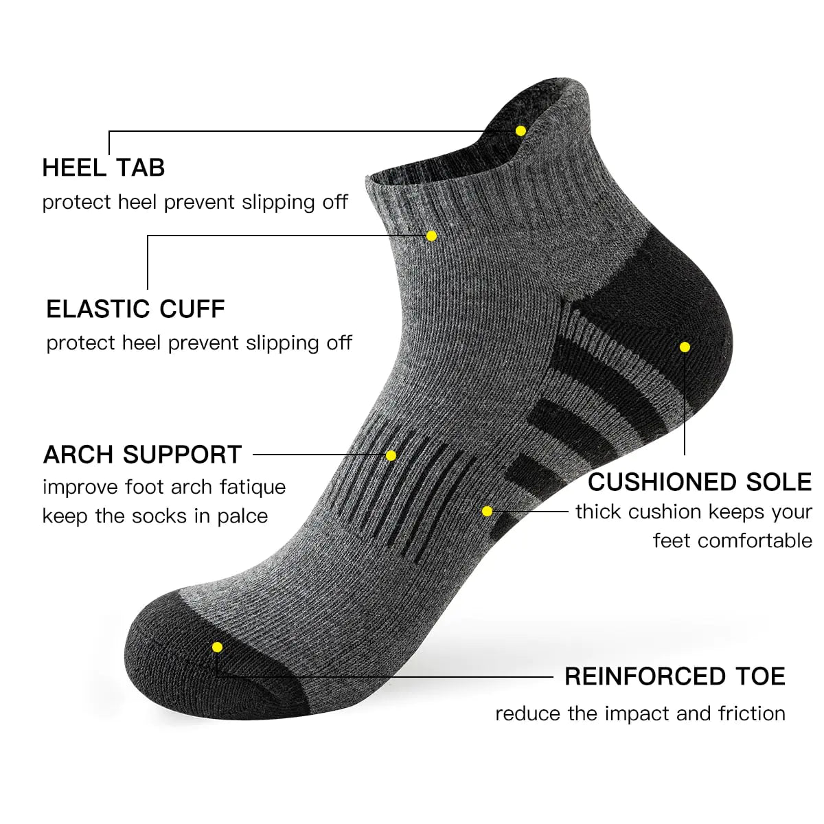 Men's Running Socks (10 Pairs)