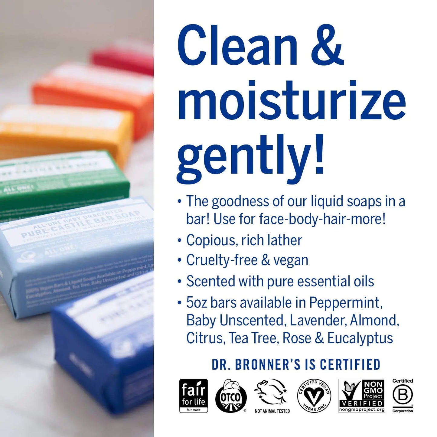 Dr. Bronner's Pure-Castile Bar Soap