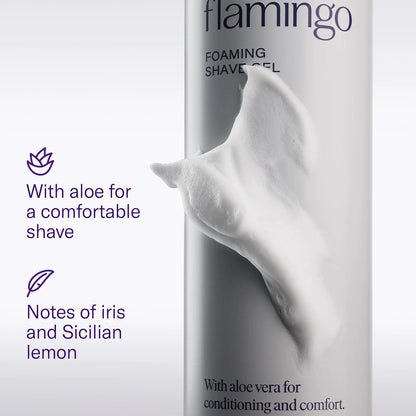 Flamingo Razors + Foaming Shave Gel Set