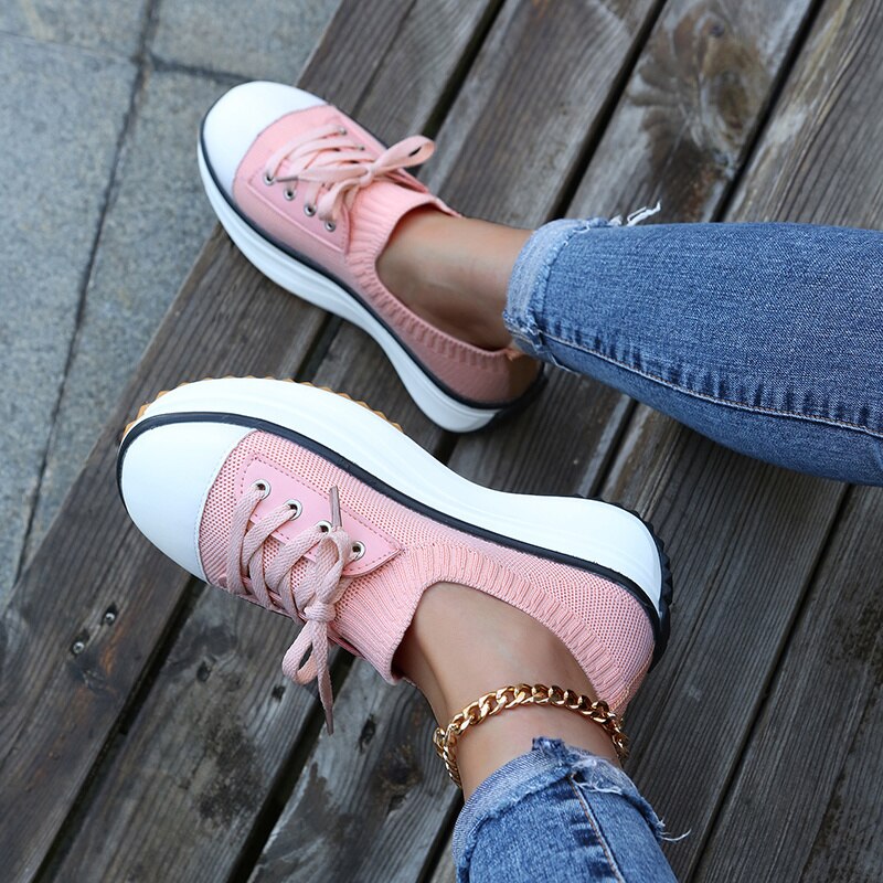 Women's Vulcanized Knitted Shoes