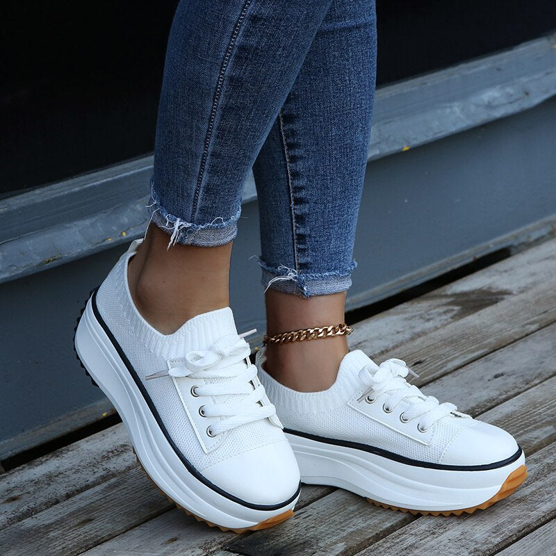 Women's Vulcanized Knitted Shoes