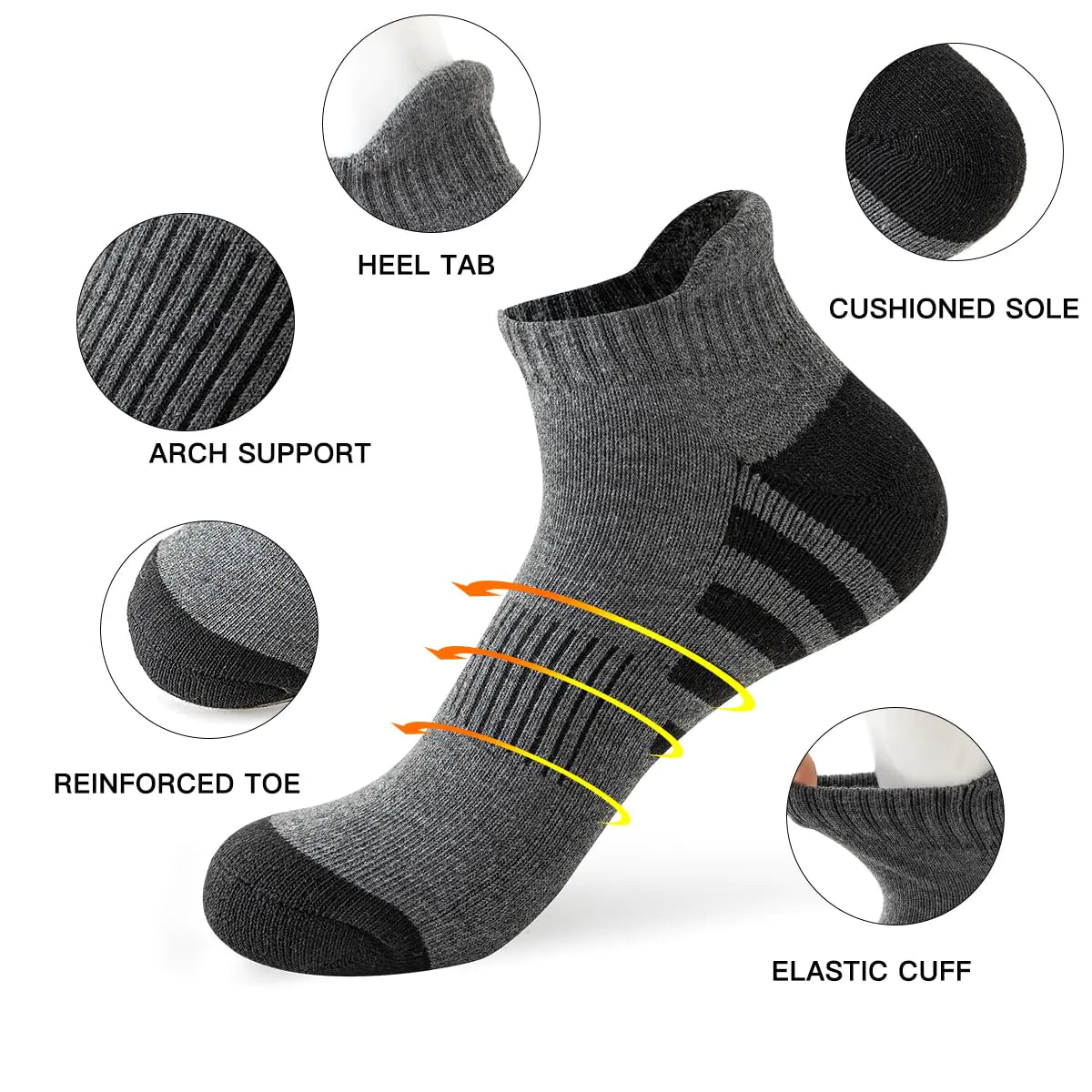 Men's Running Socks (10 Pairs)