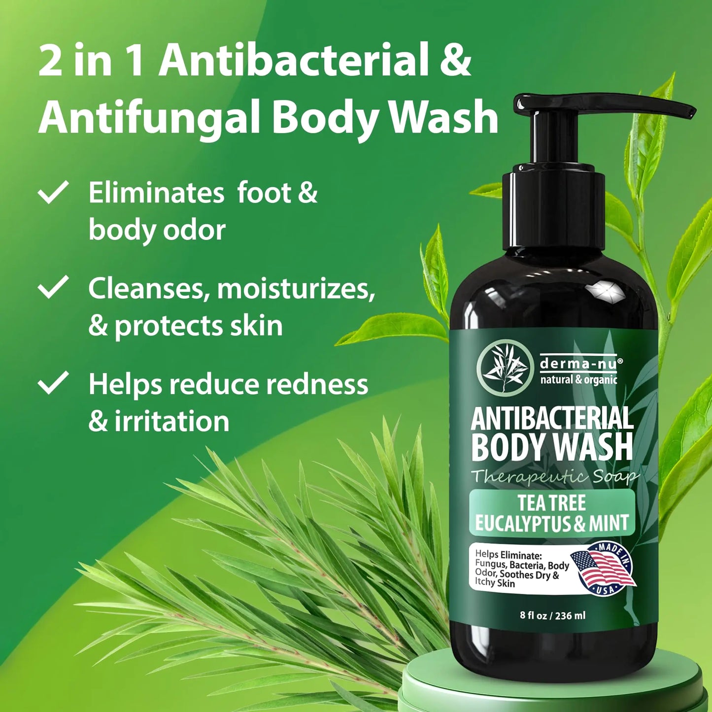 Derma-Nu Antibacterial Body Wash (Pack of 2)