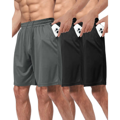 Men's 3-Pack Workout Shorts (L)