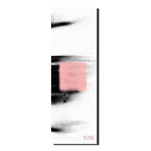 White Abstract Non-Slip Yoga Mat