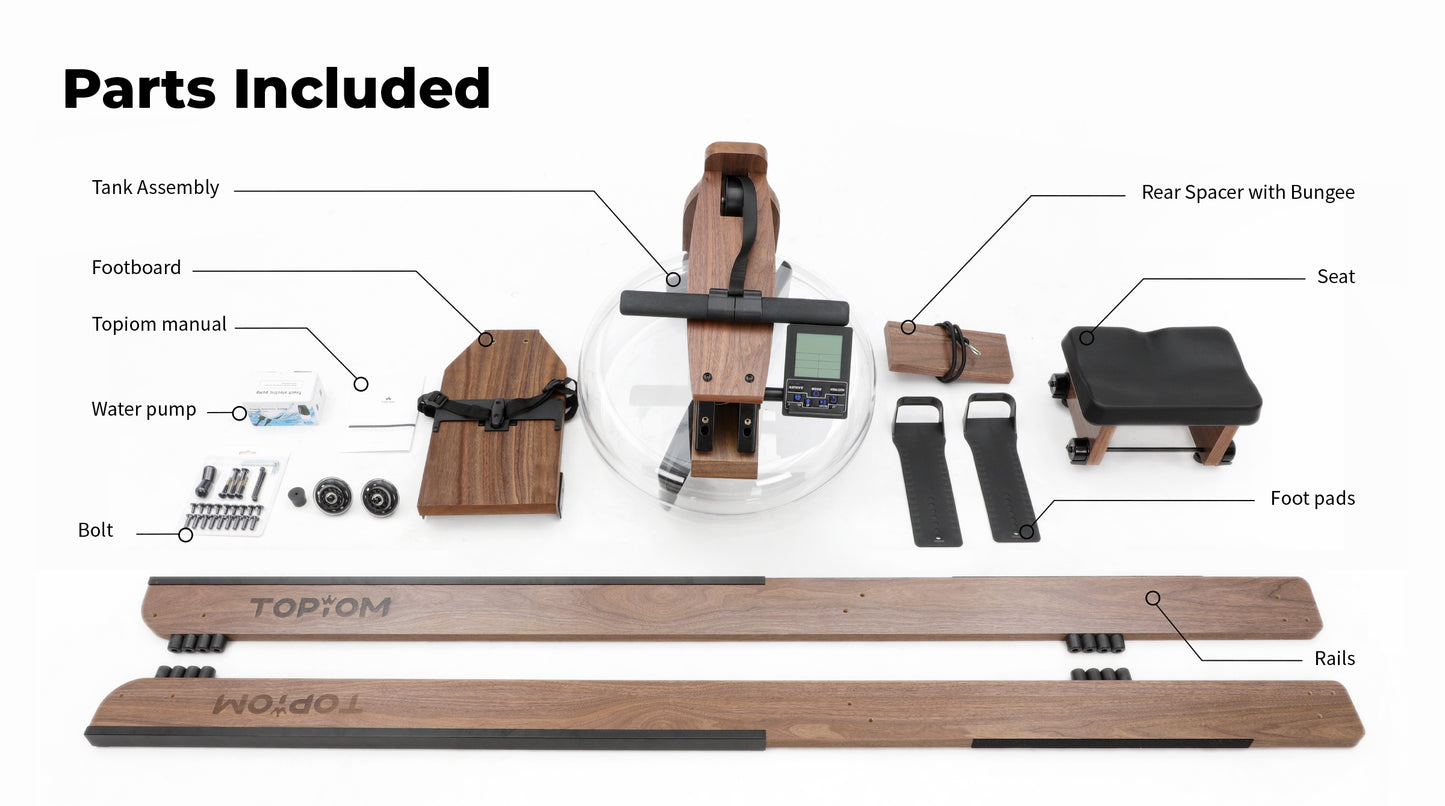 Wooden Rowing Machine With Monitor