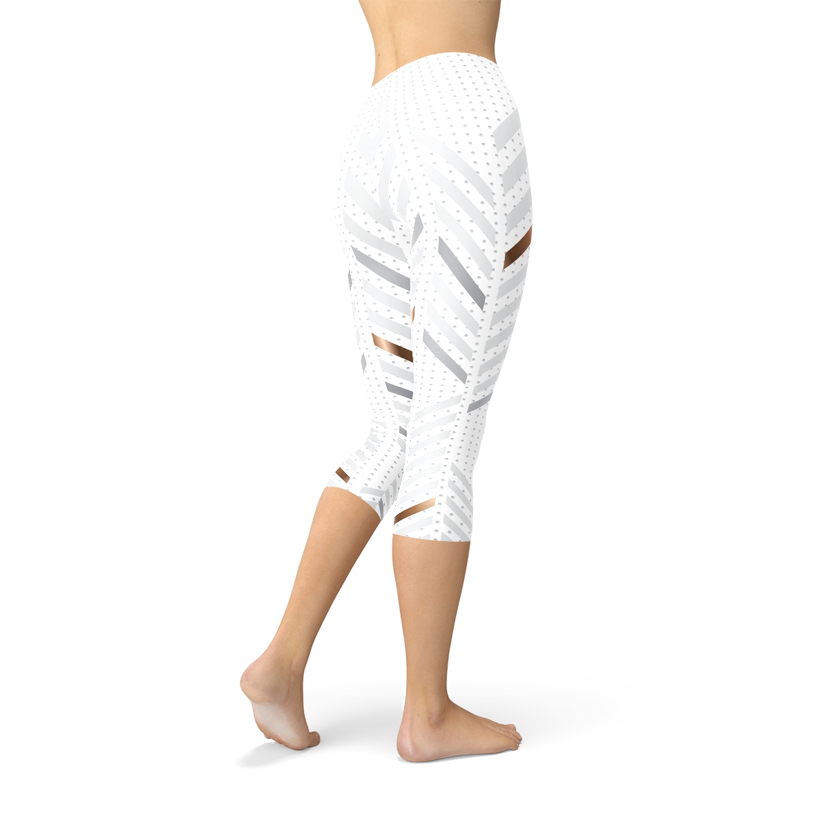 Women's White Stripes Leggings
