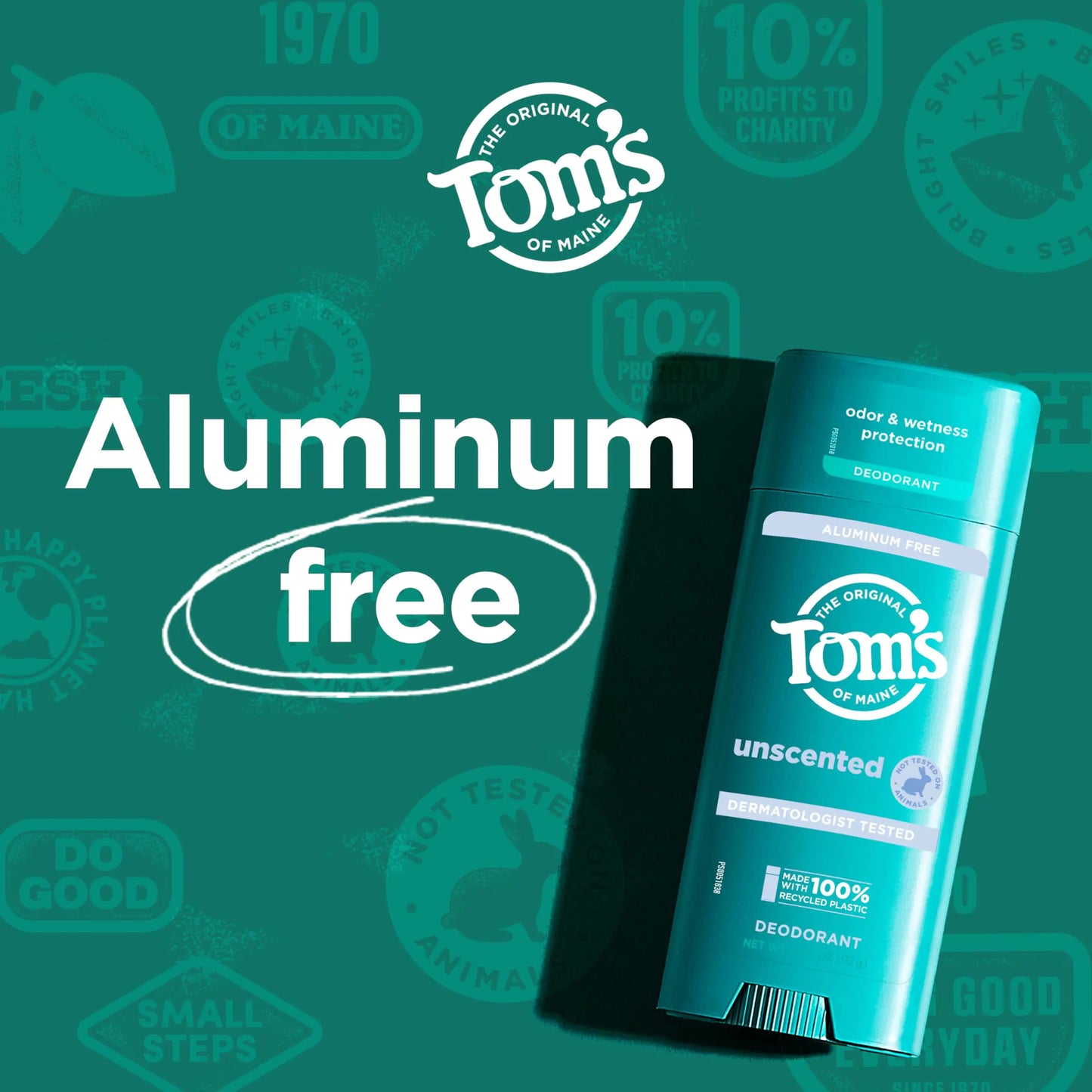 Tom’s of Maine Unscented Deodorant (Pack of 2)