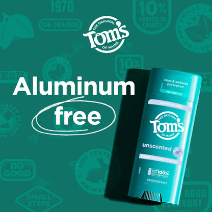 Tom’s of Maine Unscented Deodorant (Pack of 2)