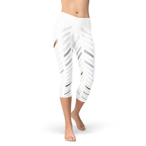 Women's White Stripes Leggings
