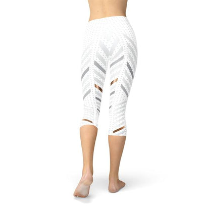 Women's White Stripes Leggings