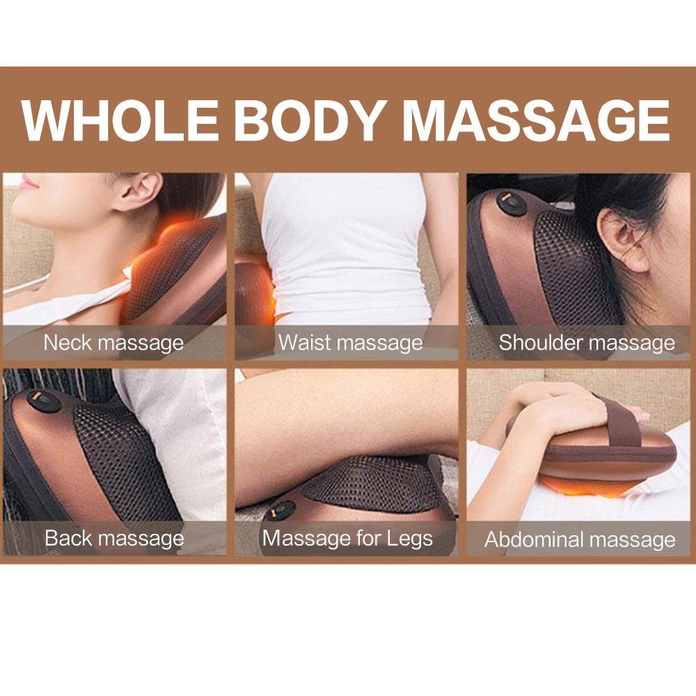 Portable 4-Head Massage Pillow