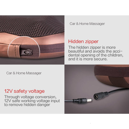 Portable 4-Head Massage Pillow