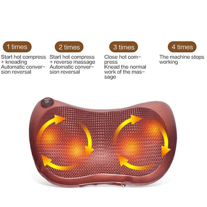 Portable 4-Head Massage Pillow