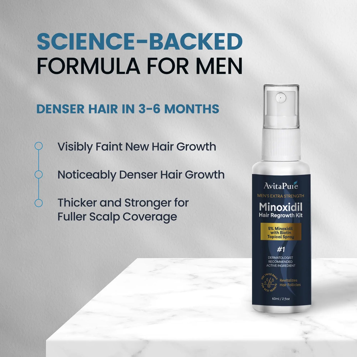 AvitaPure Men’s Minoxidil Hair Regrowth Kit