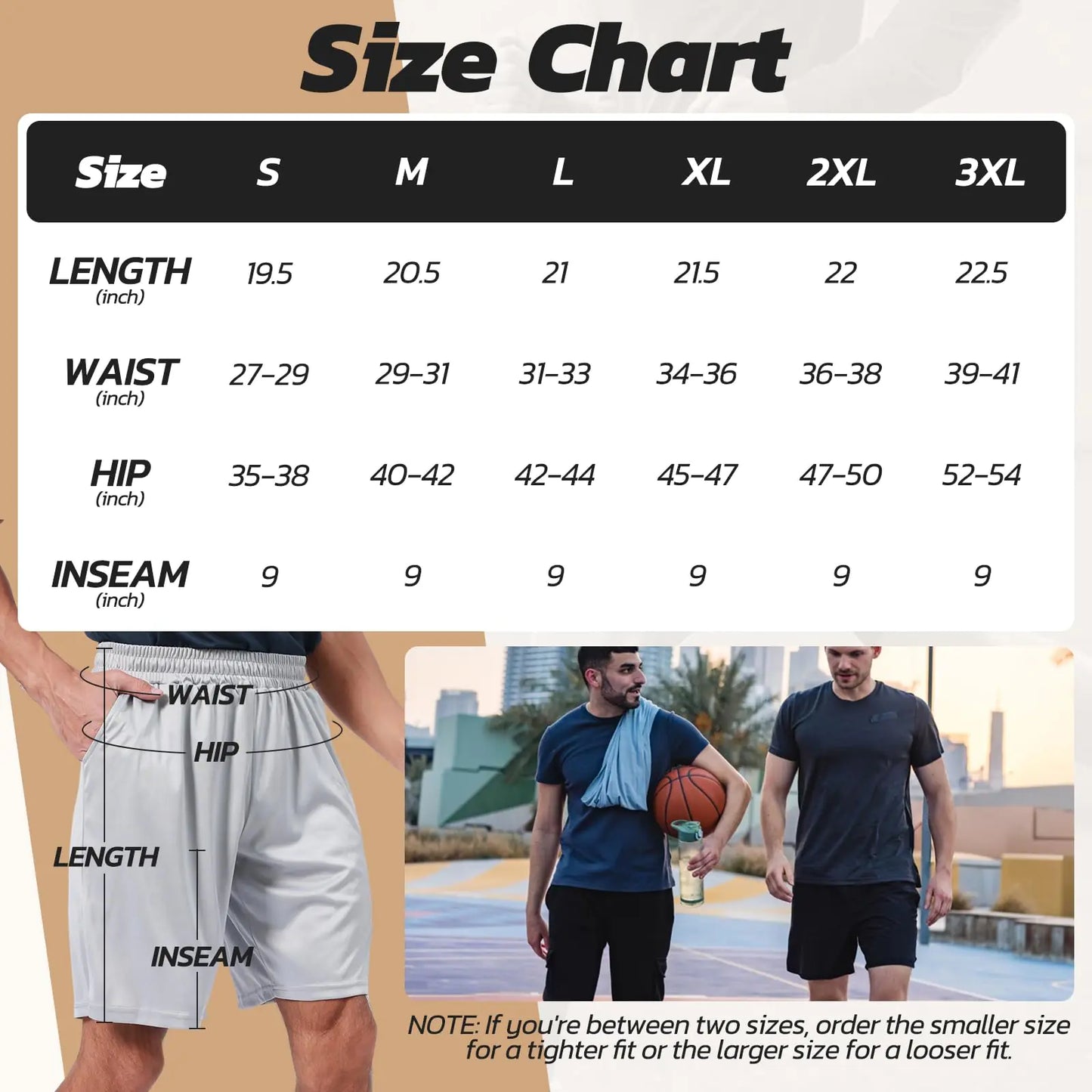 Men's 3-Pack Workout Shorts (L)