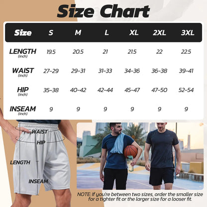 Men's 3-Pack Workout Shorts (L)